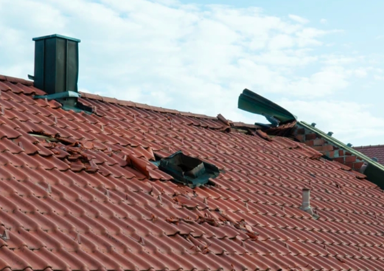 Storm damage roof repair